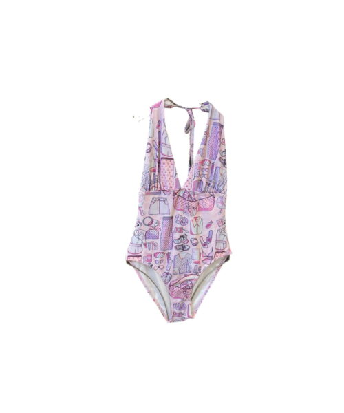 LV One-Piece Swimsuit Pink For Women