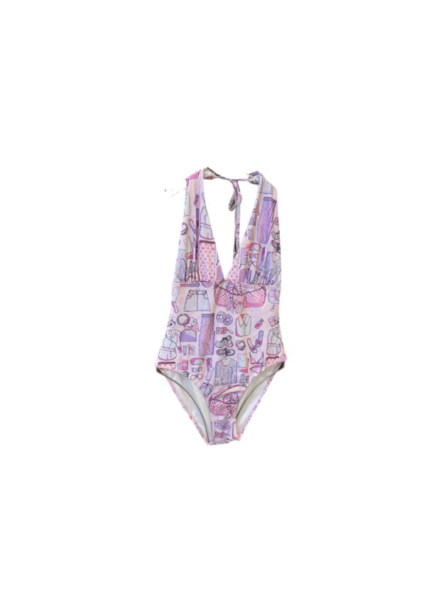 LV One-Piece Swimsuit Pink For Women