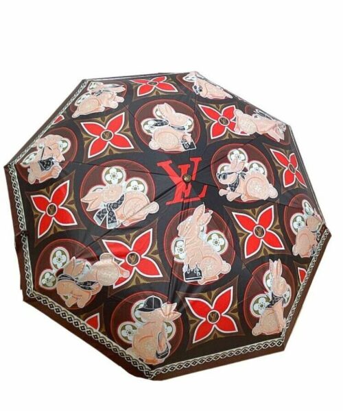 LV Precious Rabbit Folding Umbrella Brown