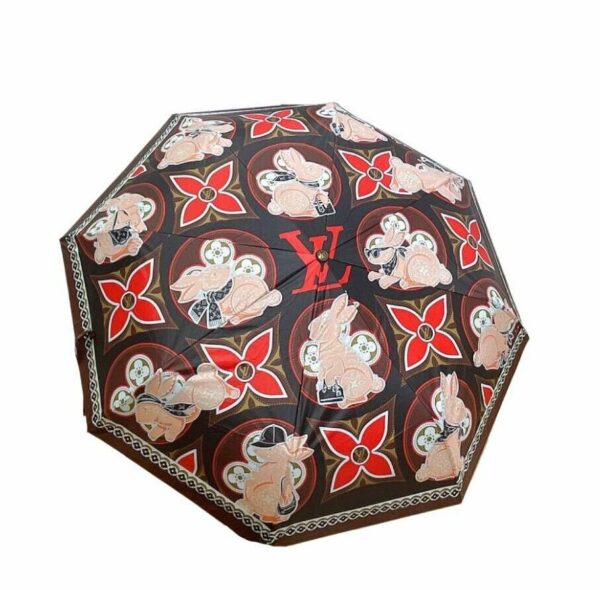 LV Precious Rabbit Folding Umbrella Brown