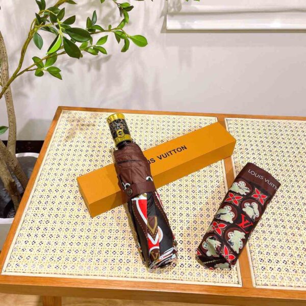 LV Precious Rabbit Folding Umbrella Brown