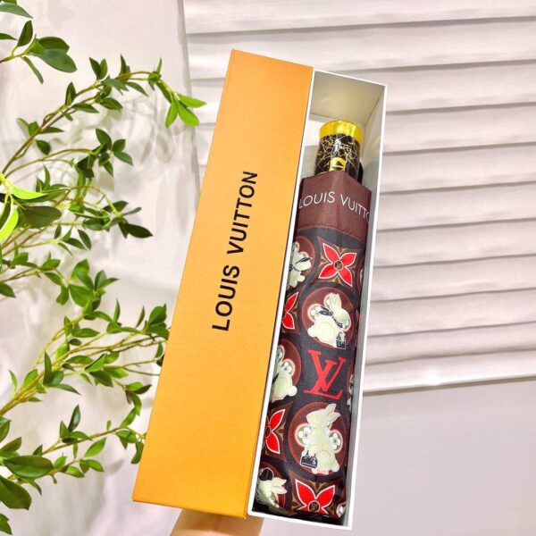 LV Precious Rabbit Folding Umbrella Brown