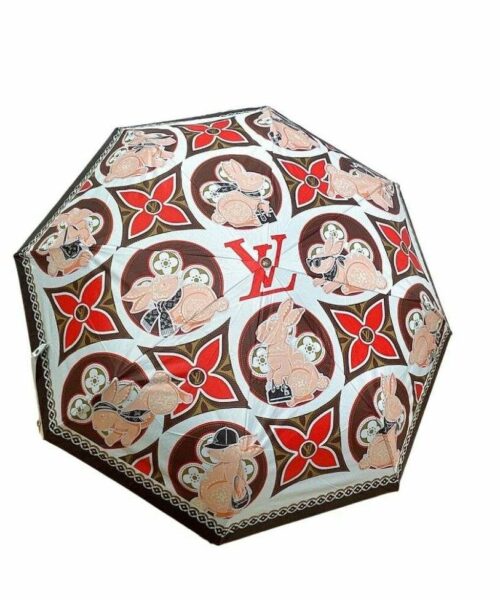 LV Precious Rabbit Folding Umbrella White