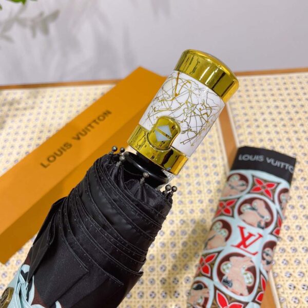 LV Precious Rabbit Folding Umbrella White