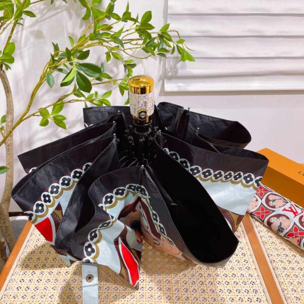 LV Precious Rabbit Folding Umbrella White