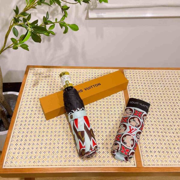 LV Precious Rabbit Folding Umbrella White