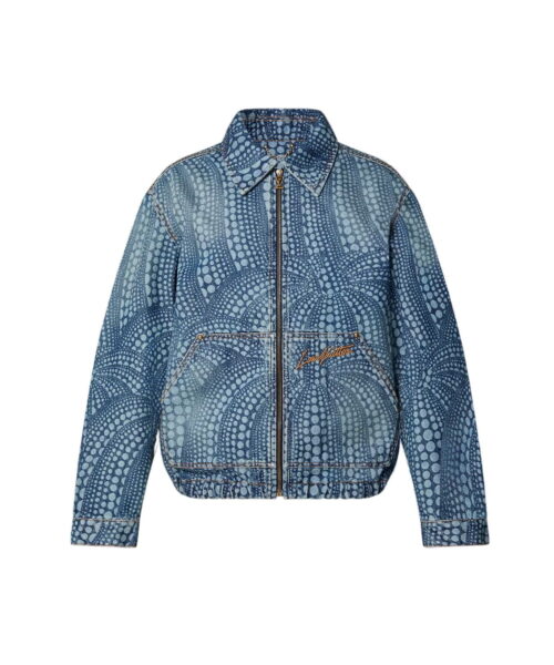 LV x YK All Over Pumpkin Denim Blouson For Men 1AB6OM
