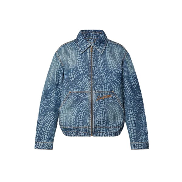 LV x YK All Over Pumpkin Denim Blouson For Men 1AB6OM