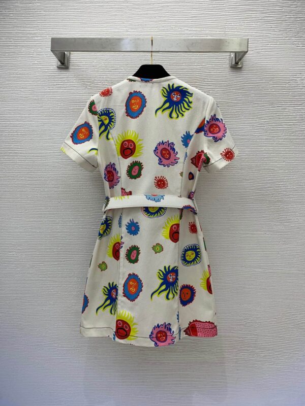 LV x YK Faces Zip-Up Dress Multicolor For Women 1AB7ON