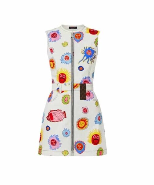 LV x YK Faces Zip-Up Dress Multicolor For Women 1AB7ON