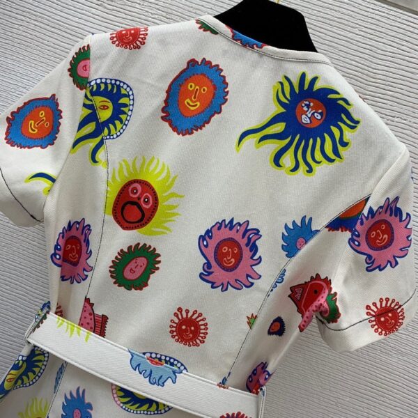 LV x YK Faces Zip-Up Dress Multicolor For Women 1AB7ON