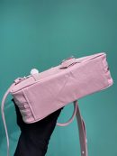 Medium Antique Nappa Top Handle Bag In Green/Pink For Women 9.5 in/ 24cm 1BB092_UVL_F0092_V_T2O