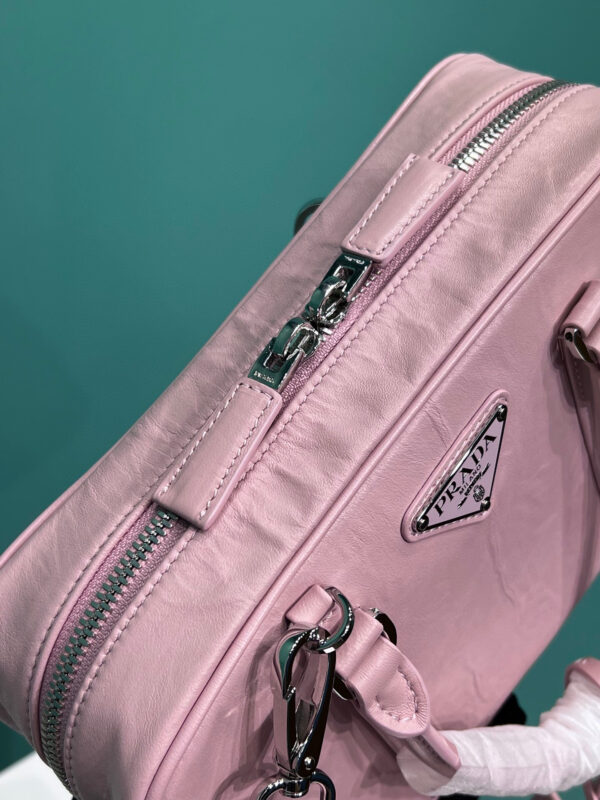 Medium Antique Nappa Top Handle Bag In Green/Pink For Women 9.5 in/ 24cm 1BB092_UVL_F0092_V_T2O