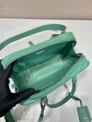 Medium Antique Nappa Top Handle Bag In Green/Pink For Women 9.5 in/ 24cm 1BB092_UVL_F0092_V_T2O