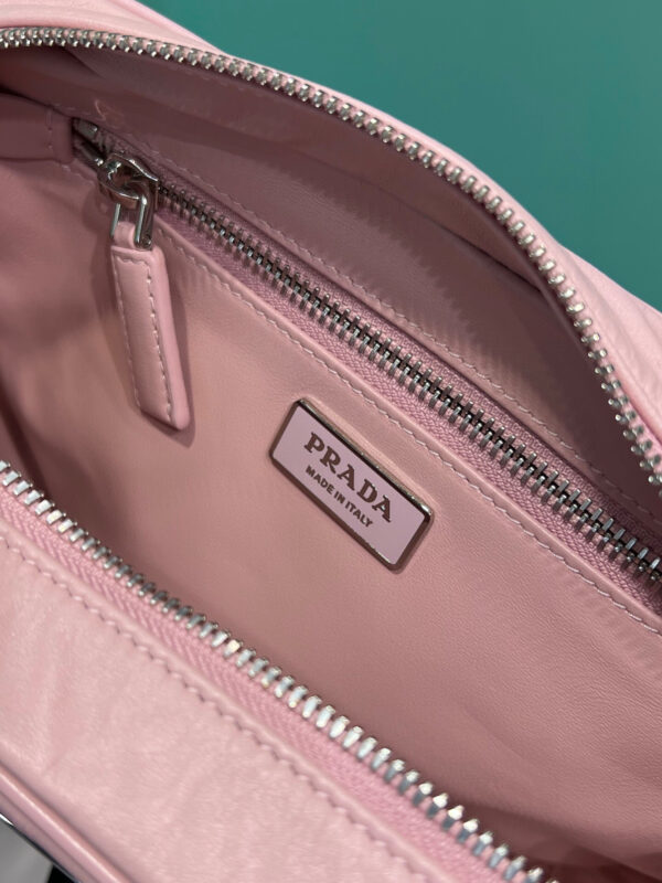 Medium Antique Nappa Top Handle Bag In Green/Pink For Women 9.5 in/ 24cm 1BB092_UVL_F0092_V_T2O