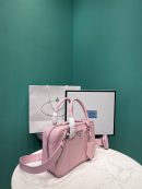 Medium Antique Nappa Top Handle Bag In Green/Pink For Women 9.5 in/ 24cm 1BB092_UVL_F0092_V_T2O