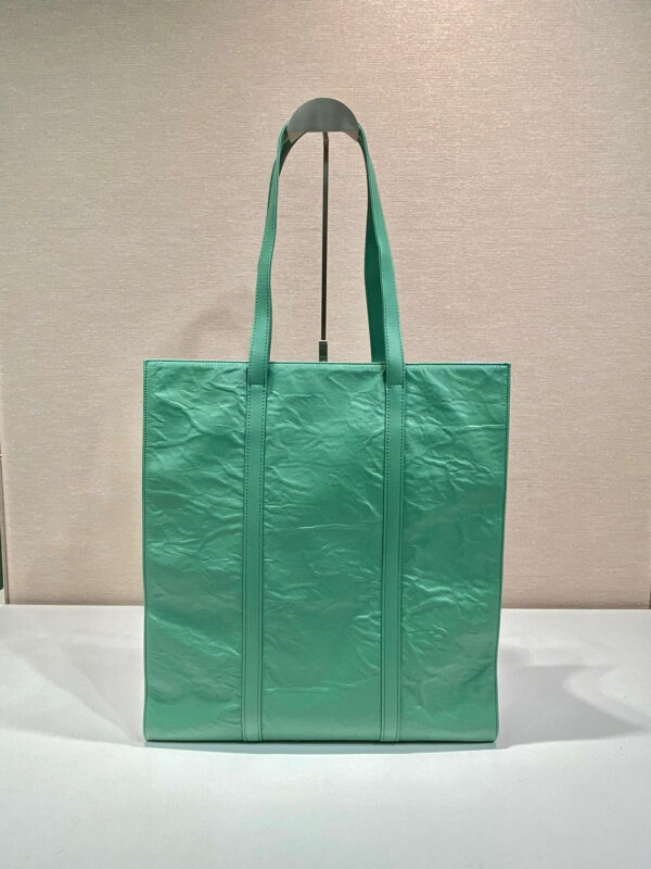 Medium Antiqued Nappa Tote Bag In Yellow/Green For Women 15.3 in/ 39cm