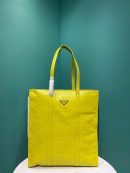 Medium Antiqued Nappa Tote Bag In Yellow/Green For Women 15.3 in/ 39cm