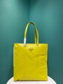 Medium Antiqued Nappa Tote Bag In Yellow/Green For Women 15.3 in/ 39cm