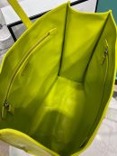 Medium Antiqued Nappa Tote Bag In Yellow/Green For Women 15.3 in/ 39cm