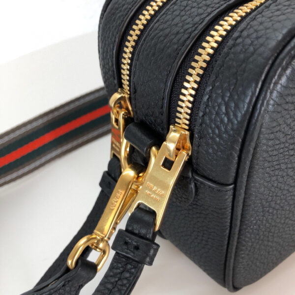 Medium Camera Bag With Gold Tone Hardware In Black For Women 8.6in/ 22cm