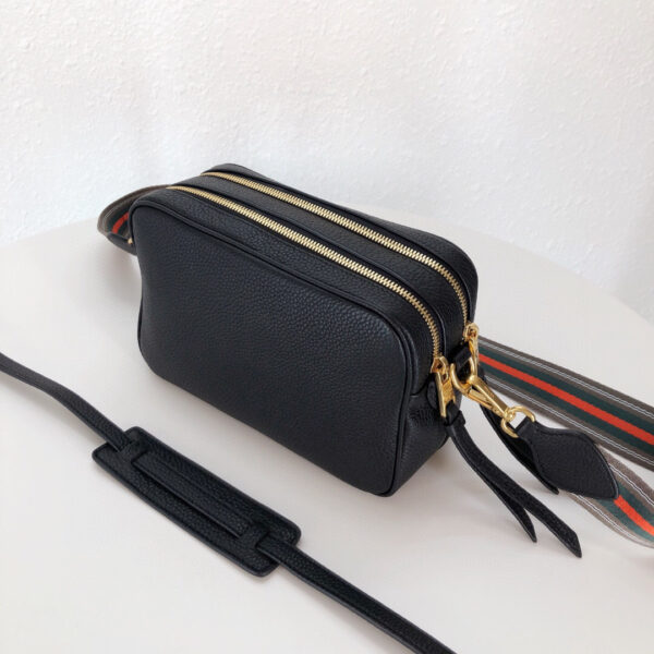 Medium Camera Bag With Gold Tone Hardware In Black For Women 8.6in/ 22cm
