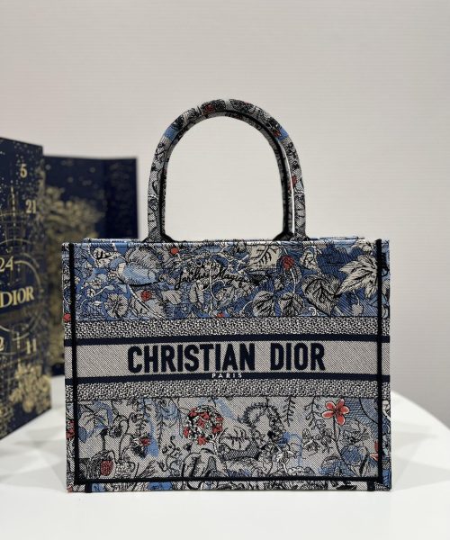 1:1 Replica Medium Dior Book Tote Denim Multicolor For Women 14in/36 cm M1296ZRZI_M49E
