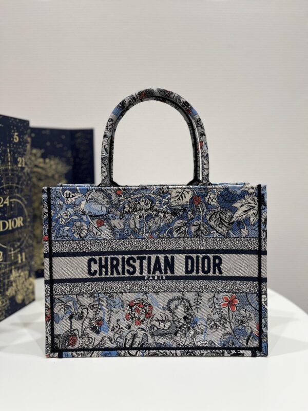 1:1 Replica Medium Dior Book Tote Denim Multicolor For Women 14in/36 cm M1296ZRZI_M49E