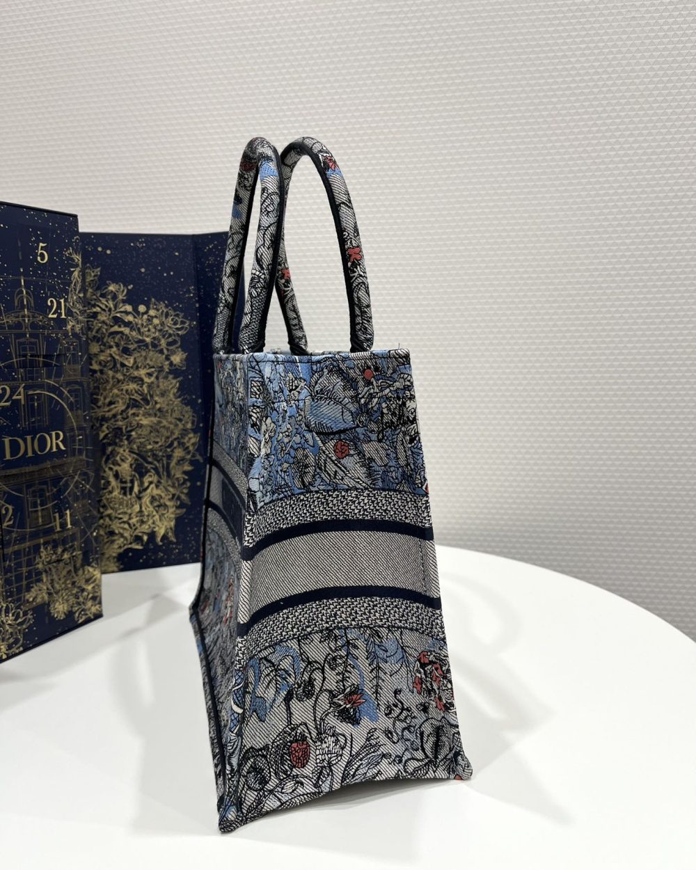 1:1 Replica Medium Dior Book Tote Denim Multicolor For Women 14in/36 cm M1296ZRZI_M49E