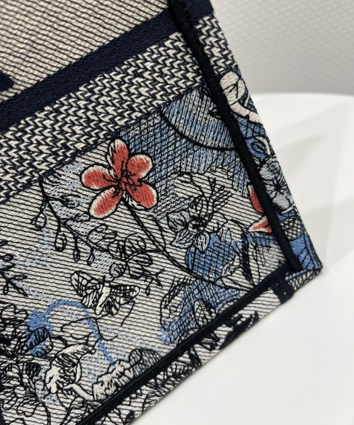 1:1 Replica Medium Dior Book Tote Denim Multicolor For Women 14in/36 cm M1296ZRZI_M49E