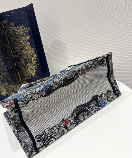 1:1 Replica Medium Dior Book Tote Denim Multicolor For Women 14in/36 cm M1296ZRZI_M49E