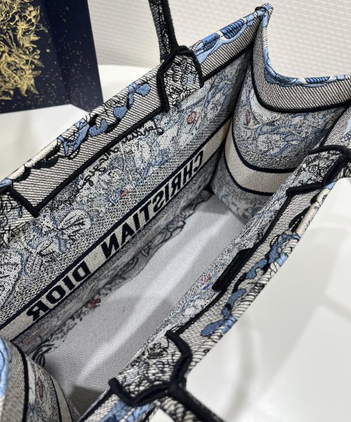 1:1 Replica Medium Dior Book Tote Denim Multicolor For Women 14in/36 cm M1296ZRZI_M49E