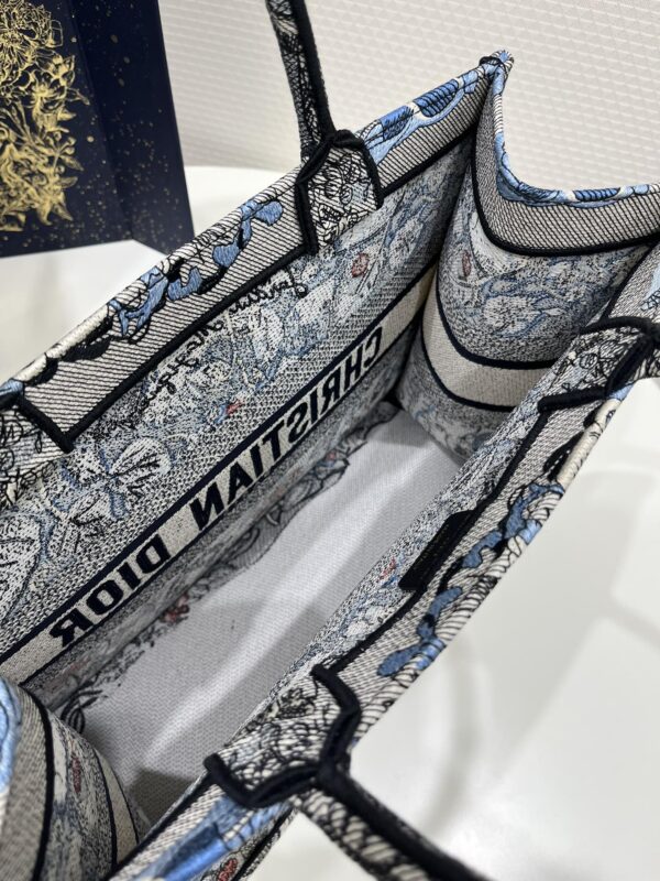 1:1 Replica Medium Dior Book Tote Denim Multicolor For Women 14in/36 cm M1296ZRZI_M49E