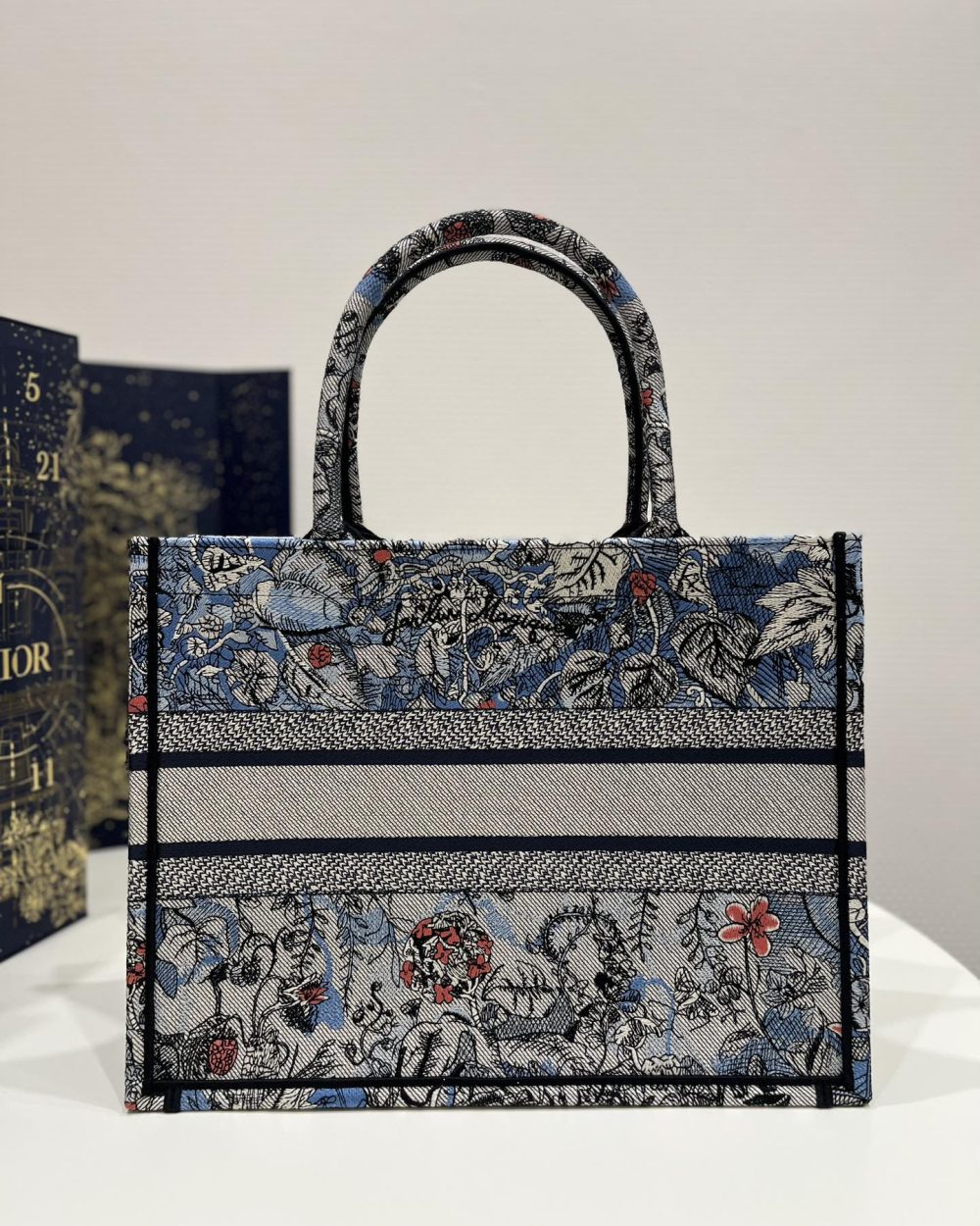 1:1 Replica Medium Dior Book Tote Denim Multicolor For Women 14in/36 cm M1296ZRZI_M49E