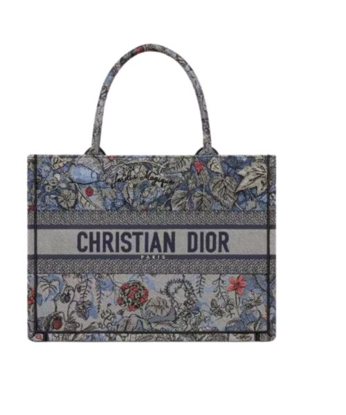 1:1 Replica Medium Dior Book Tote Denim Multicolor For Women 14in/36 cm M1296ZRZI_M49E