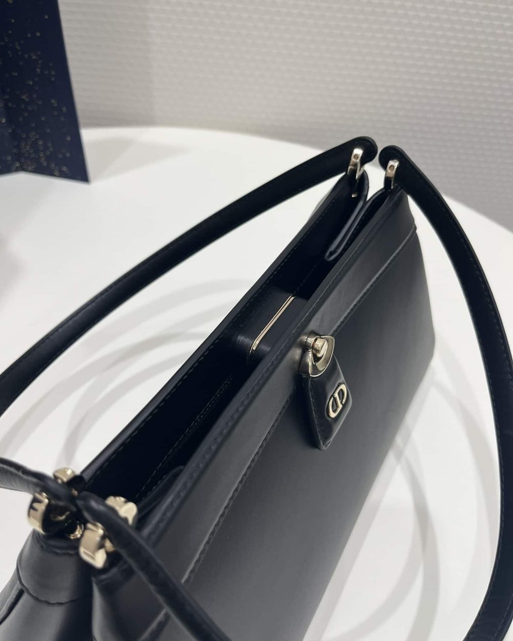 1:1 Replica Medium Dior Key Bag Black For Women 12in/30 cm M1843OBEQ_M900