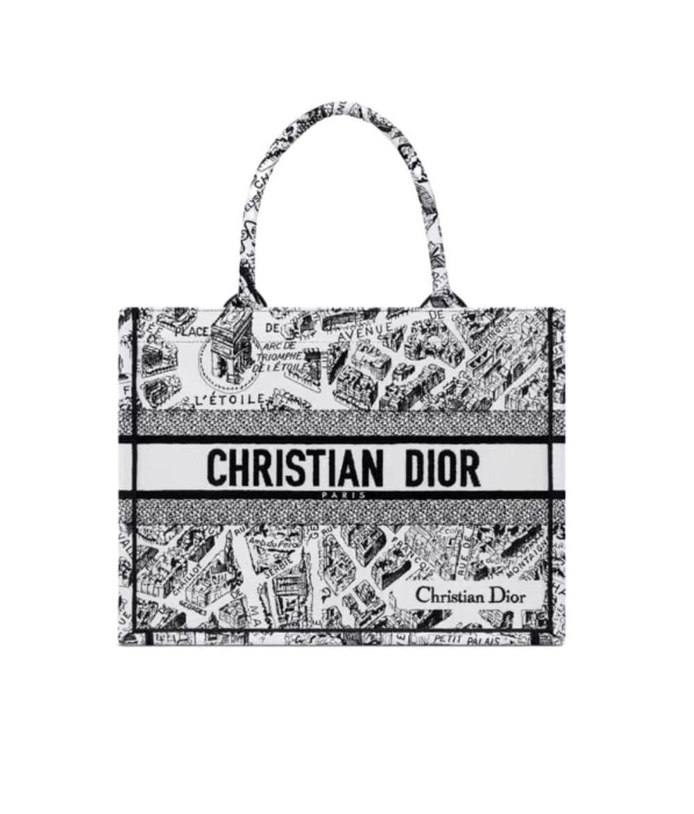 1:1 Replica Medium Dior Tote Bag Black And For Women 14in/ 36cm M1296ZOMP_M041
