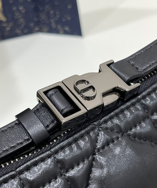 1:1 Replica Medium Diortravel Nomad Pouch Black/White For Women 8.5in/ 22cm S5554BMIG_M900