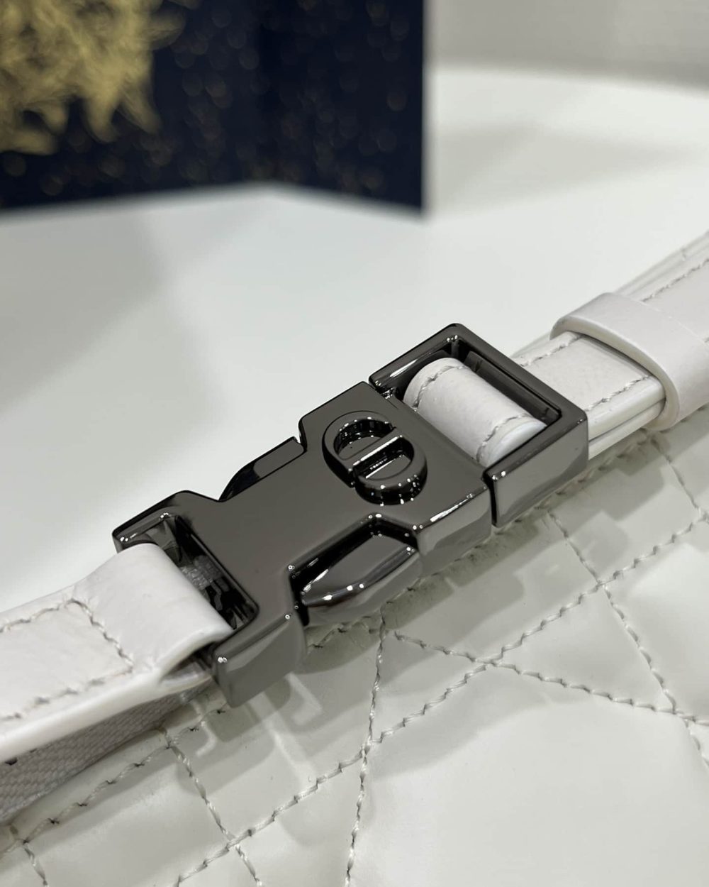 1:1 Replica Medium Diortravel Nomad Pouch Black/White For Women 8.5in/ 22cm S5554BMIG_M900