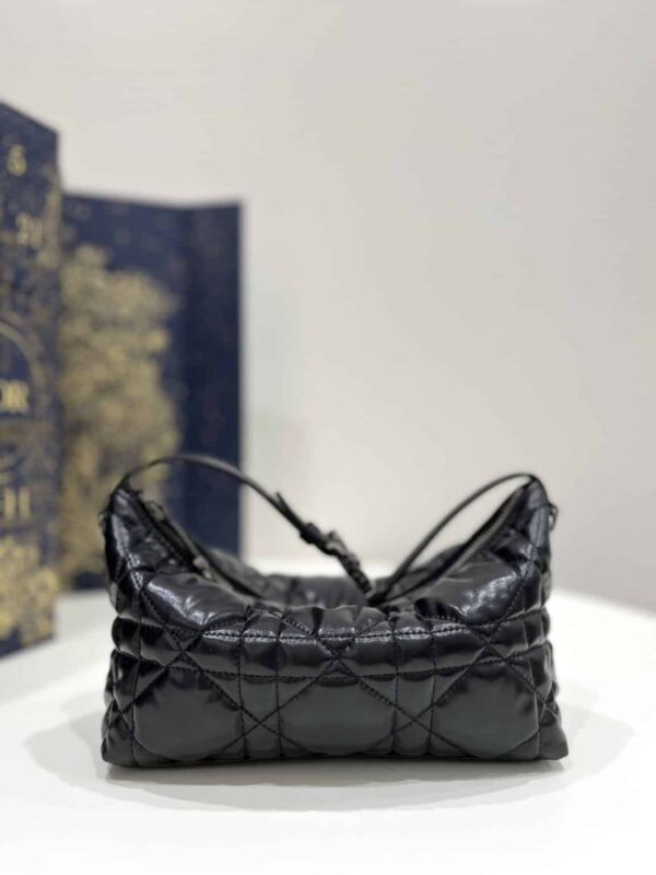 1:1 Replica Medium Diortravel Nomad Pouch Black/White For Women 8.5in/ 22cm S5554BMIG_M900