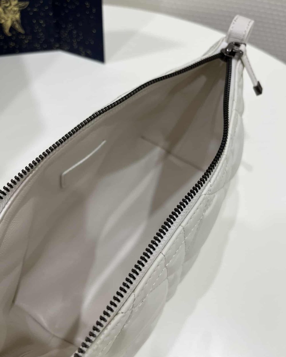 1:1 Replica Medium Diortravel Nomad Pouch Black/White For Women 8.5in/ 22cm S5554BMIG_M900