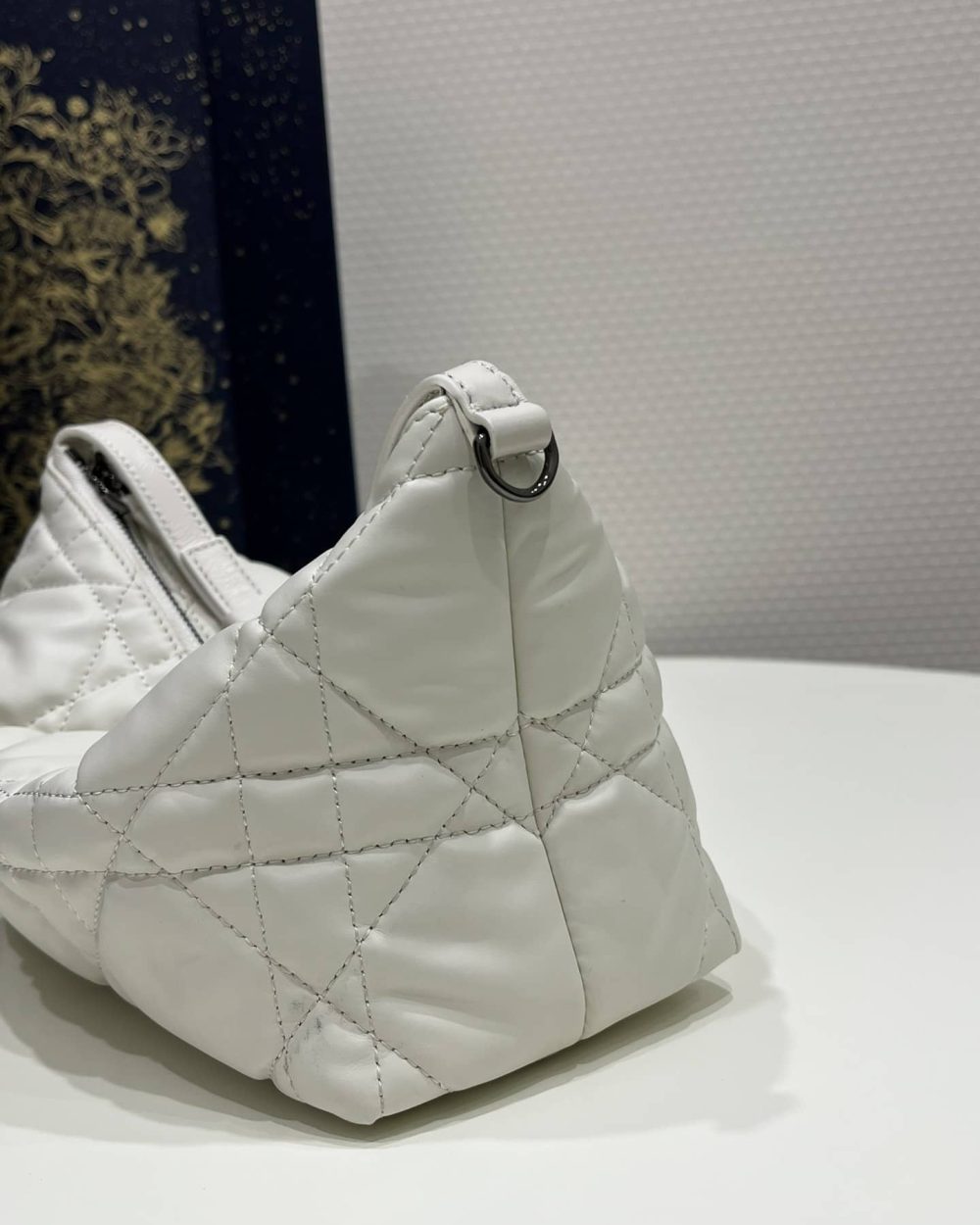 1:1 Replica Medium Diortravel Nomad Pouch Black/White For Women 8.5in/ 22cm S5554BMIG_M900