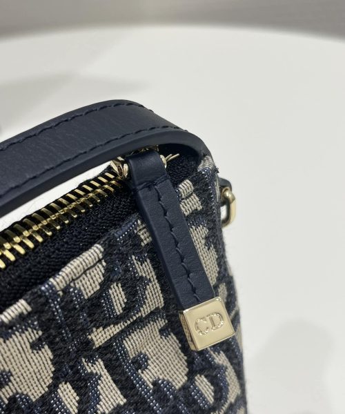 1:1 Replica Medium Diortravel Nomad Pouch Blue For Women 8.5in/ 22cm S5554OTZQ_M928