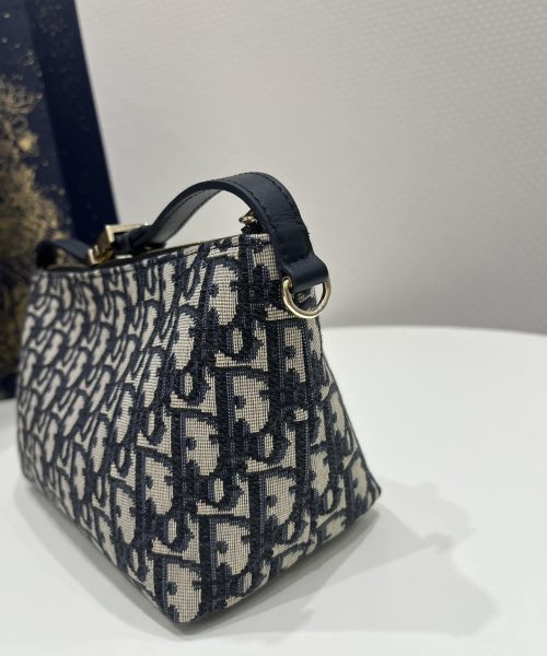 1:1 Replica Medium Diortravel Nomad Pouch Blue For Women 8.5in/ 22cm S5554OTZQ_M928