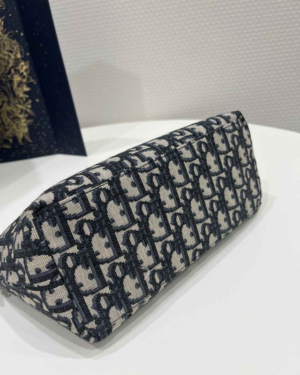 1:1 Replica Medium Diortravel Nomad Pouch Blue For Women 8.5in/ 22cm S5554OTZQ_M928