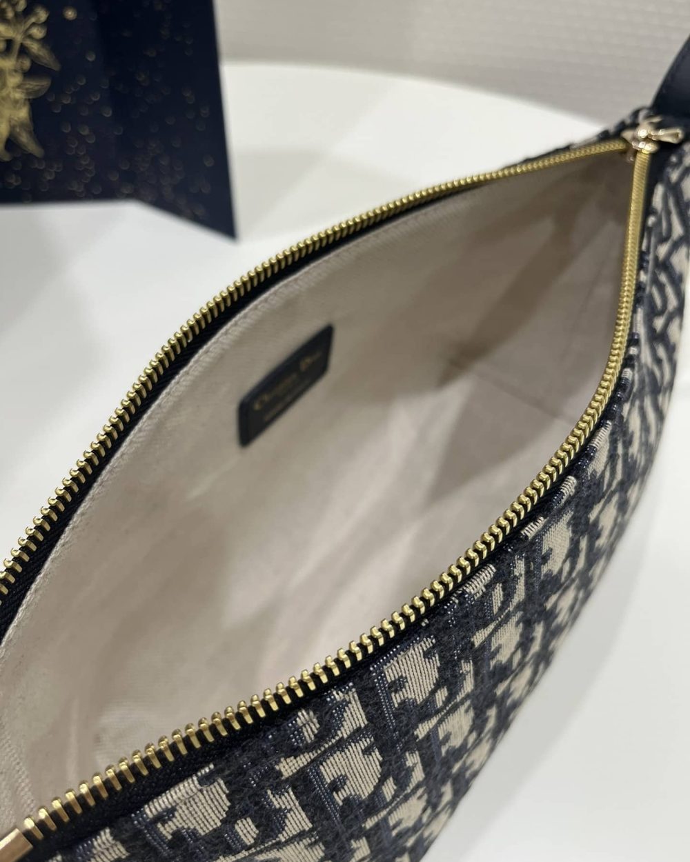 1:1 Replica Medium Diortravel Nomad Pouch Blue For Women 8.5in/ 22cm S5554OTZQ_M928