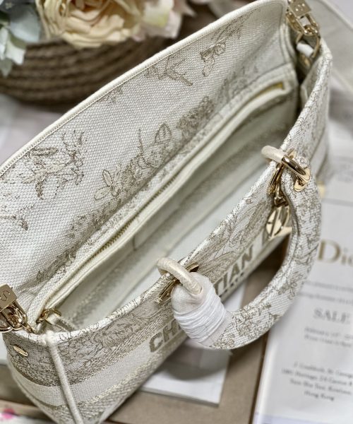 1:1 Replica Medium Lady D-Joy Bag Beige For Women 10in/26cm