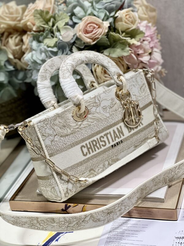 1:1 Replica Medium Lady D-Joy Bag Beige For Women 10in/26cm