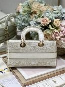 1:1 Replica Medium Lady D-Joy Bag Beige For Women 10in/26cm