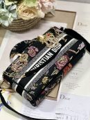 1:1 Replica Medium Lady D-Joy Bag White/Black For Women 10in/26cm